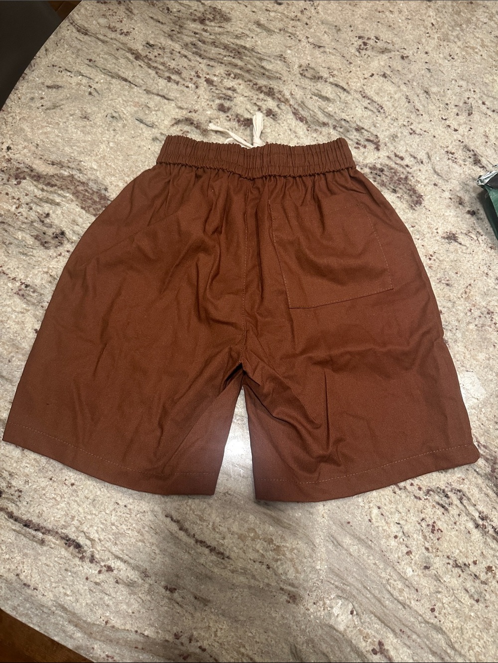 Men's Casual Drawstring Shorts - Brown Size M from Old Money - Picture 2 of 4